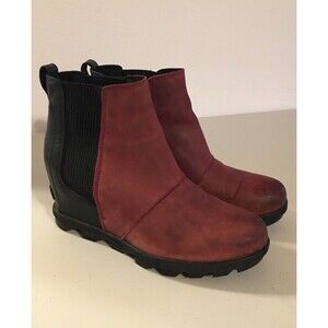 Sorel Red and Black Ankle Boots